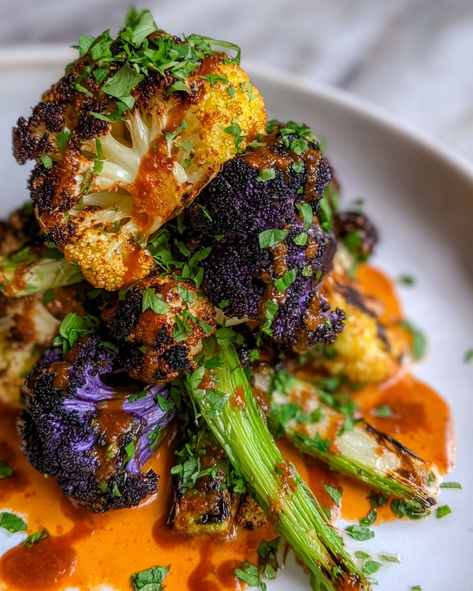 Roasted Purple Cauliflower with Sweet Harissa Butter Recipe - Recipe Image