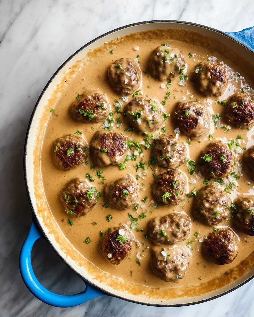Swedish Meatballs in Creamy Gravy Recipe - Recipe Image