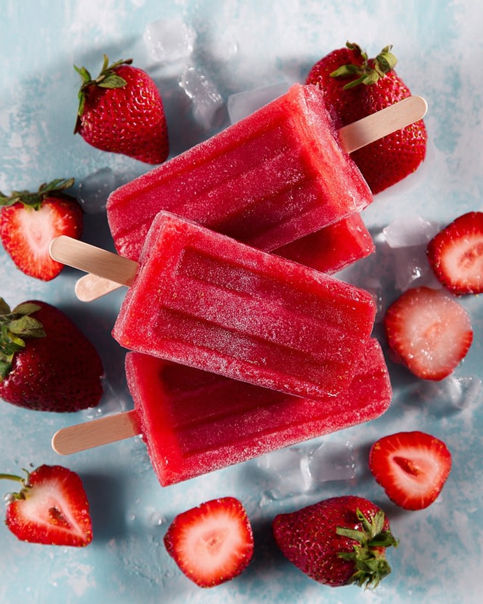 Strawberry Moscato Popsicles Recipe - Recipe Image