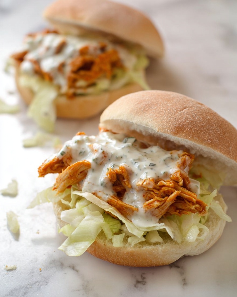 Instant Pot Buffalo Chicken Sandwiches Recipe - Recipe Image