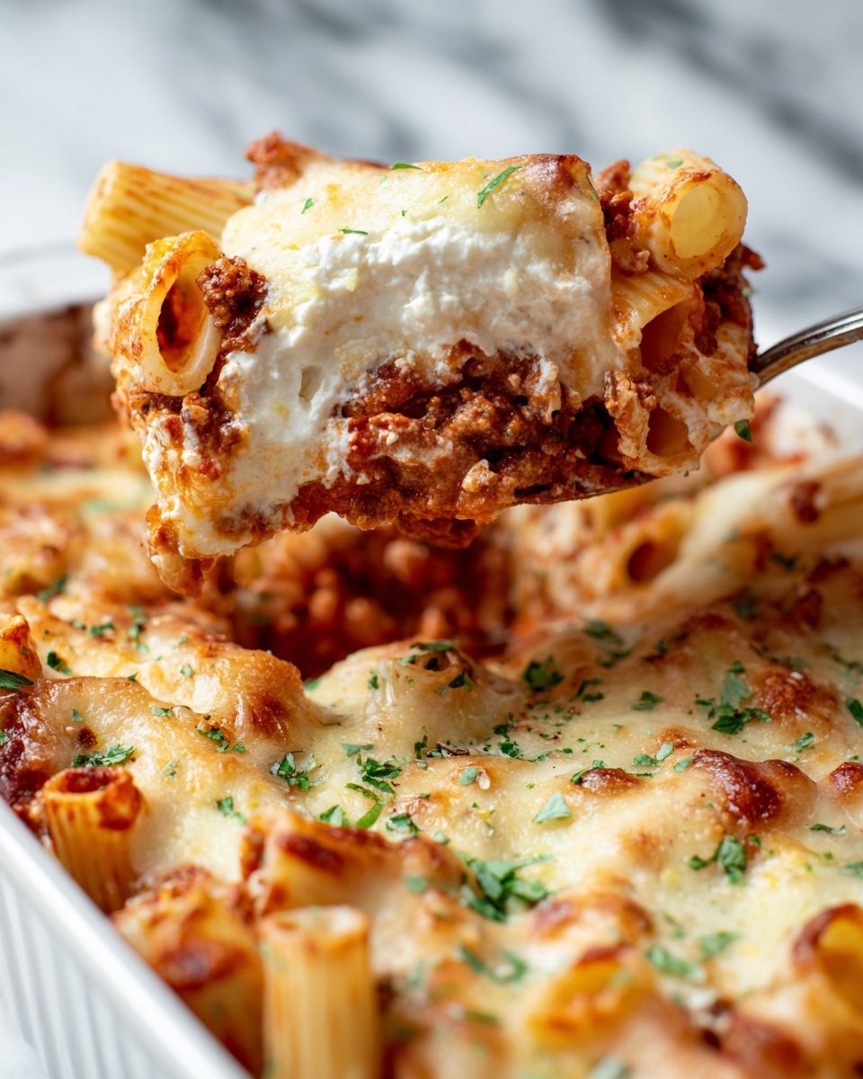 Baked Ziti with Italian Sausage, Ricotta, and Four Cheeses Recipe - Recipe Image