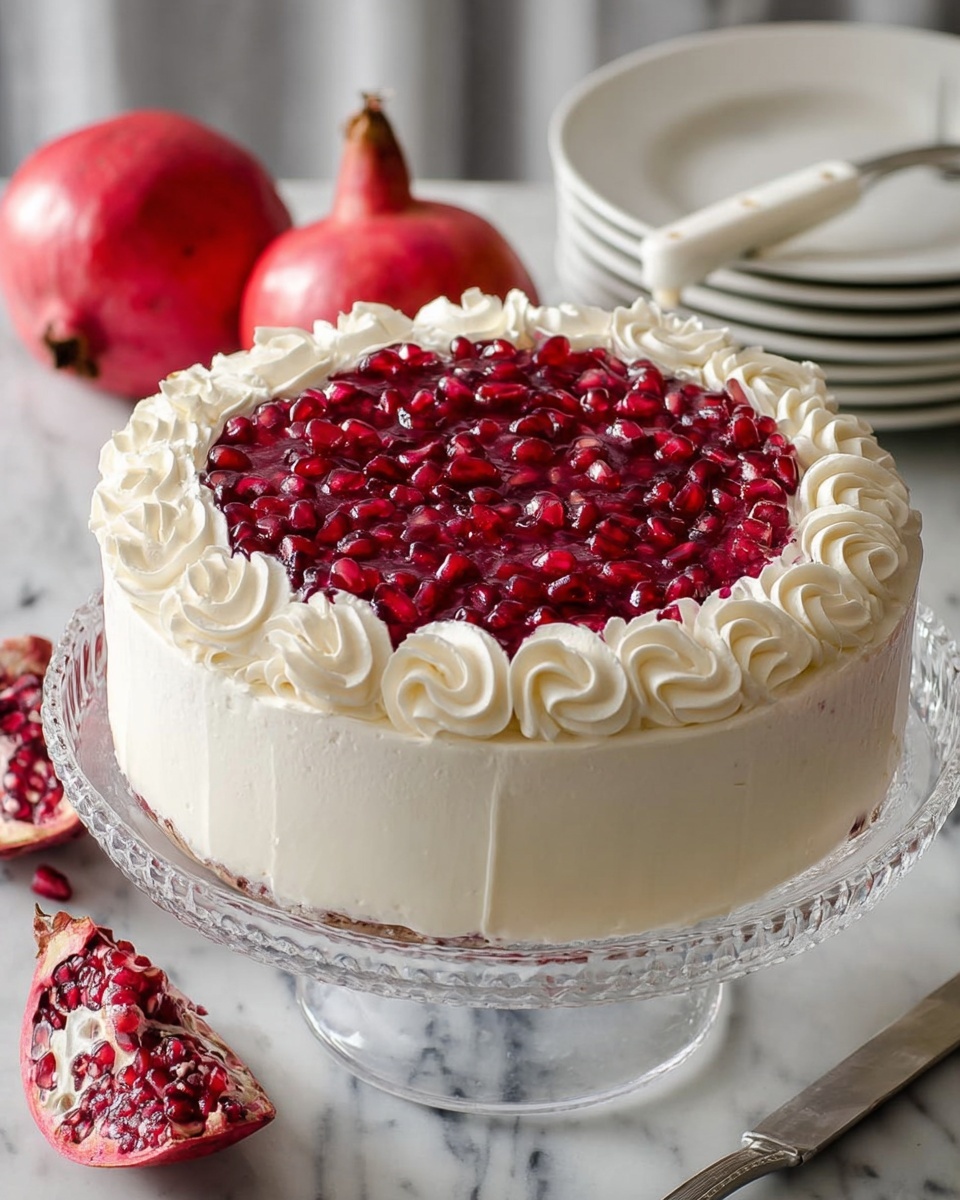 Pomegranate Christmas Cake Recipe - Recipe Image