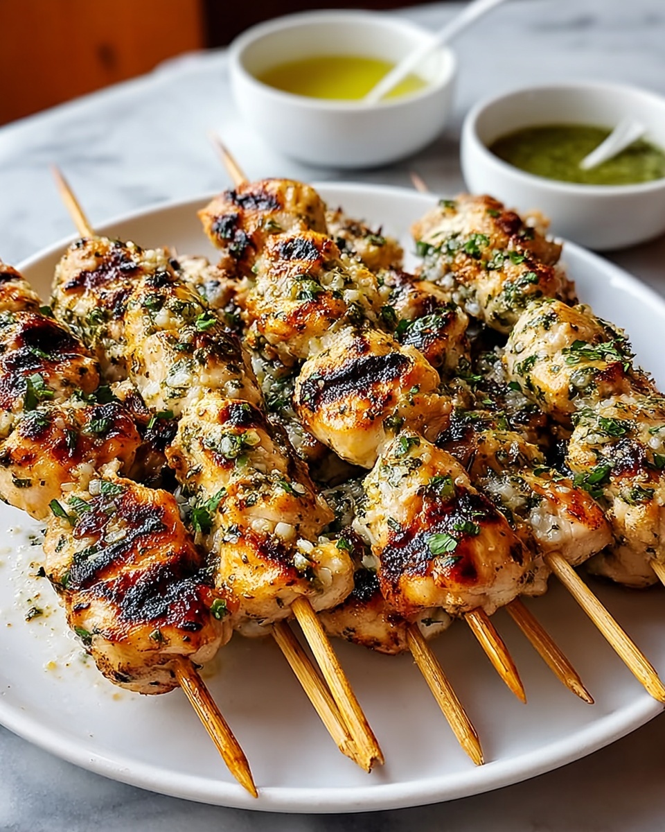 Ranch Garlic Parmesan Chicken Skewers Recipe - Recipe Image