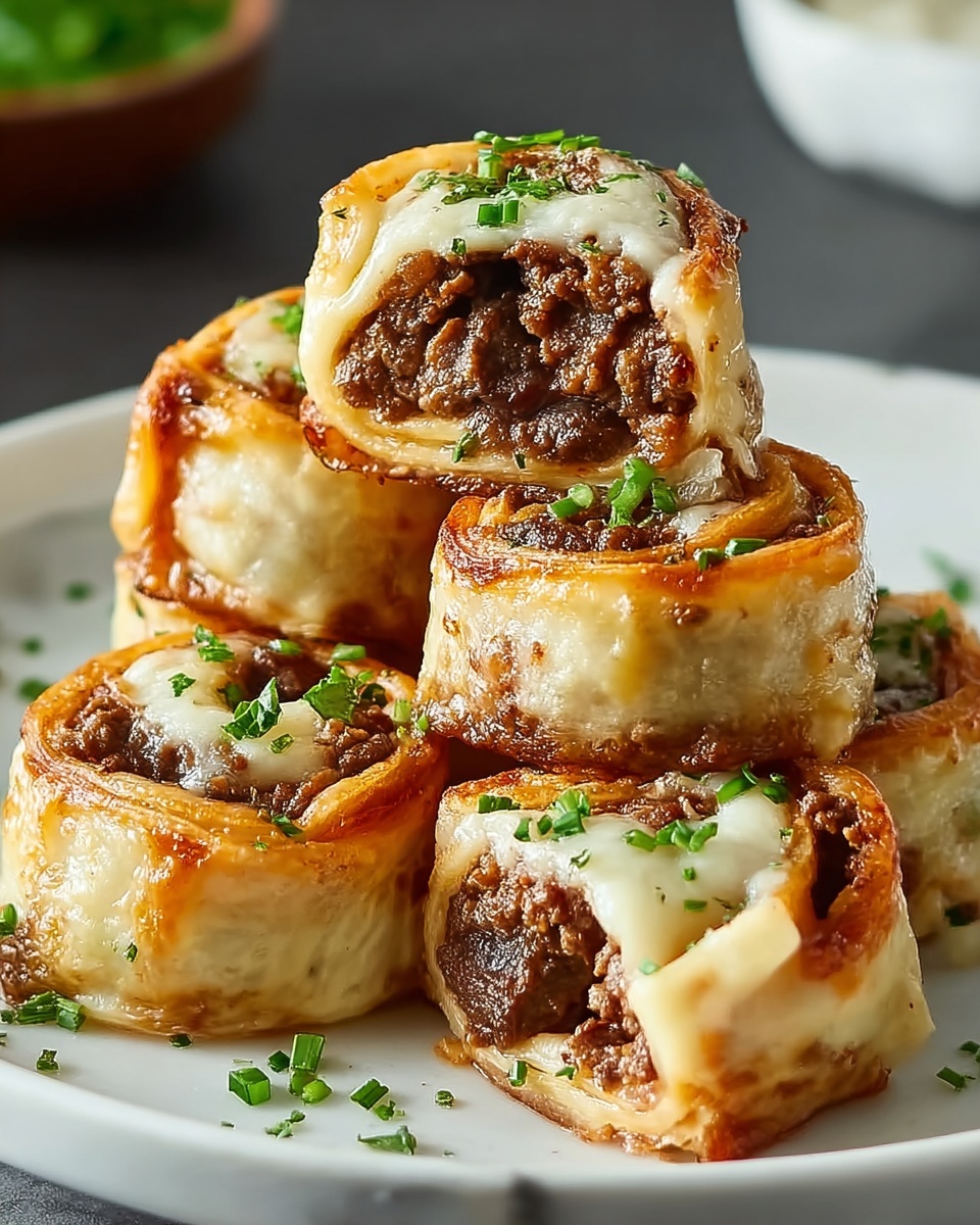 Mouthwatering Keto Philly Cheesesteak Roll-Ups Recipe - Recipe Image
