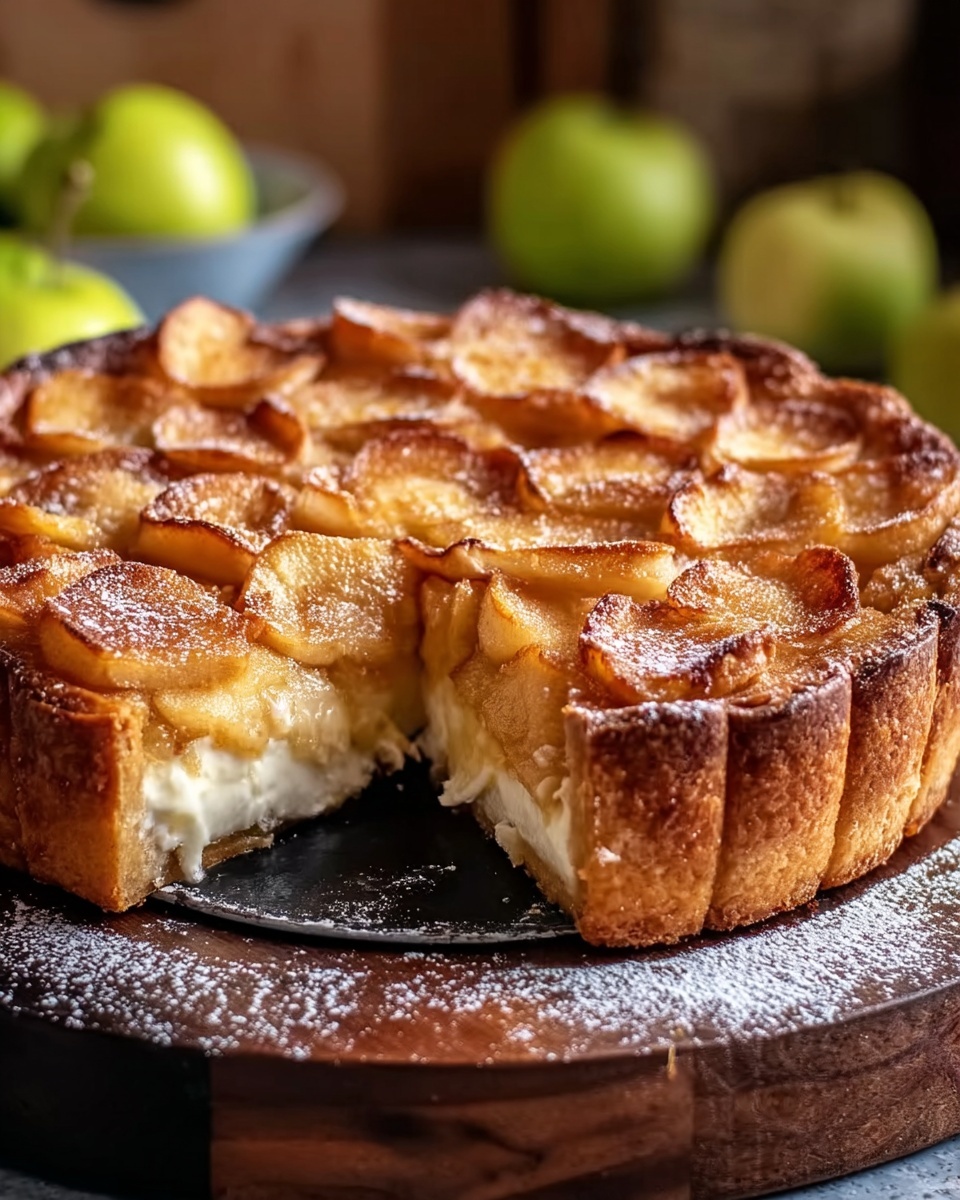 Light & Delicious Dietary Apple Pie with Cottage Cheese and Yogurt Recipe - Recipe Image