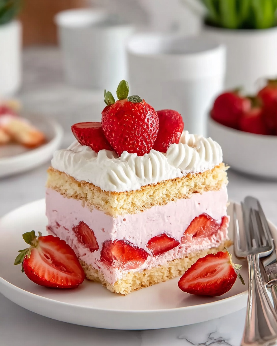 Strawberry Eclair Cake Recipe - Recipe Image