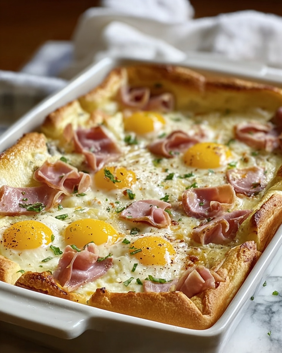 Eggs Benedict Casserole with Hollandaise Sauce Recipe - Recipe Image