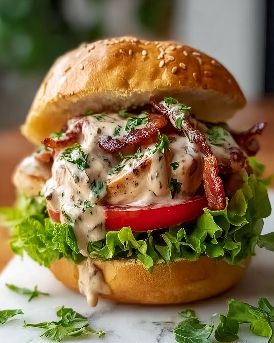 Slow Cooker Chicken Bacon Ranch Sandwiches Recipe - Recipe Image