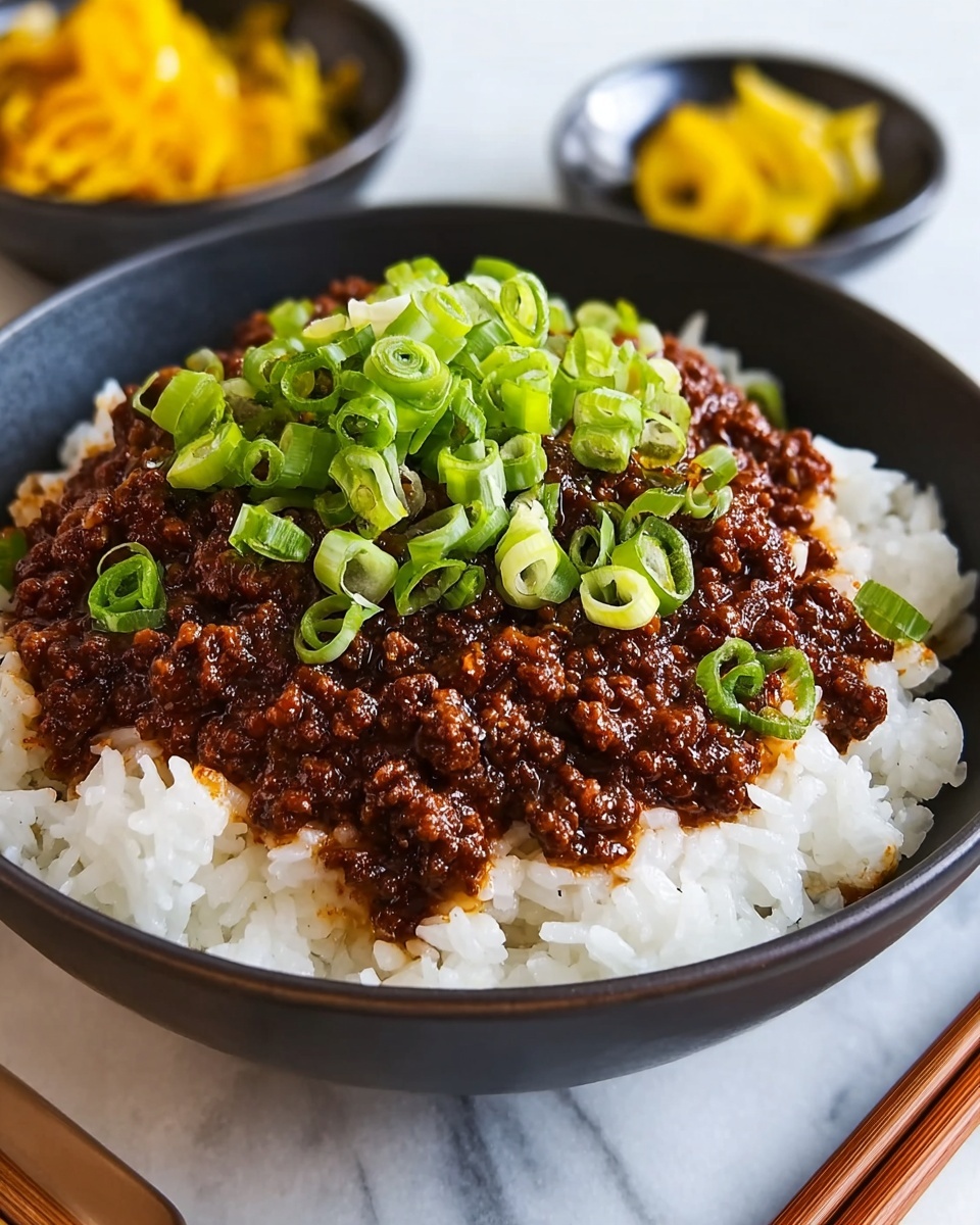 Quick and Flavorful Korean Ground Beef Bowl Recipe - Recipe Image
