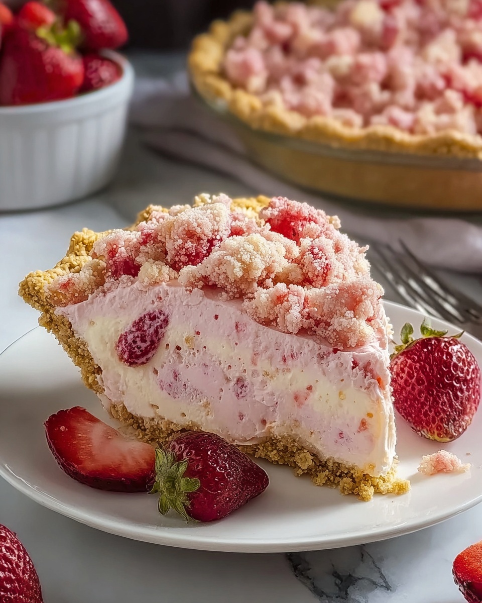 Strawberry Shortcake Freezer Pie Recipe - Recipe Image