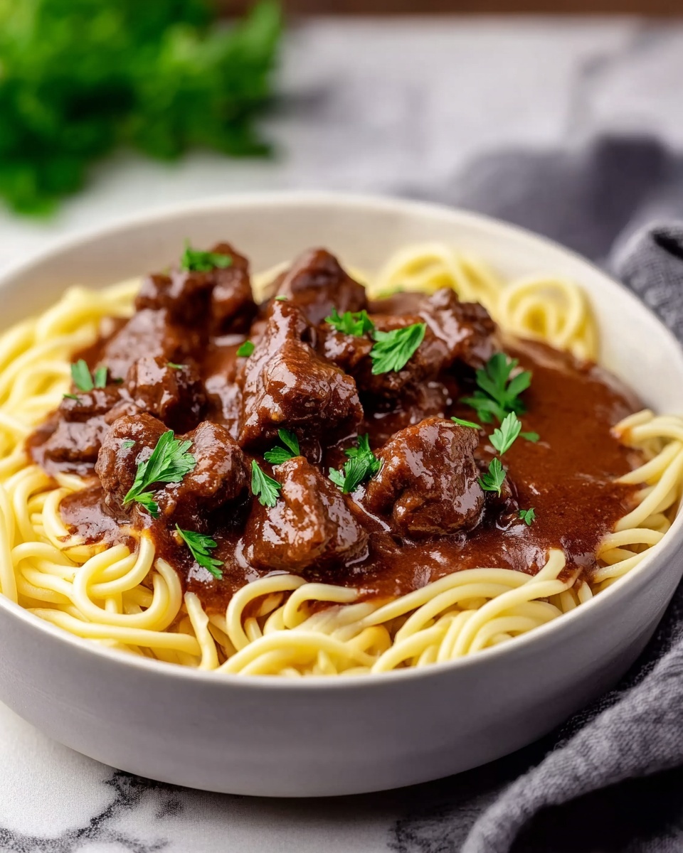 Easy Crockpot Beef Tips with Gravy Recipe - Recipe Image