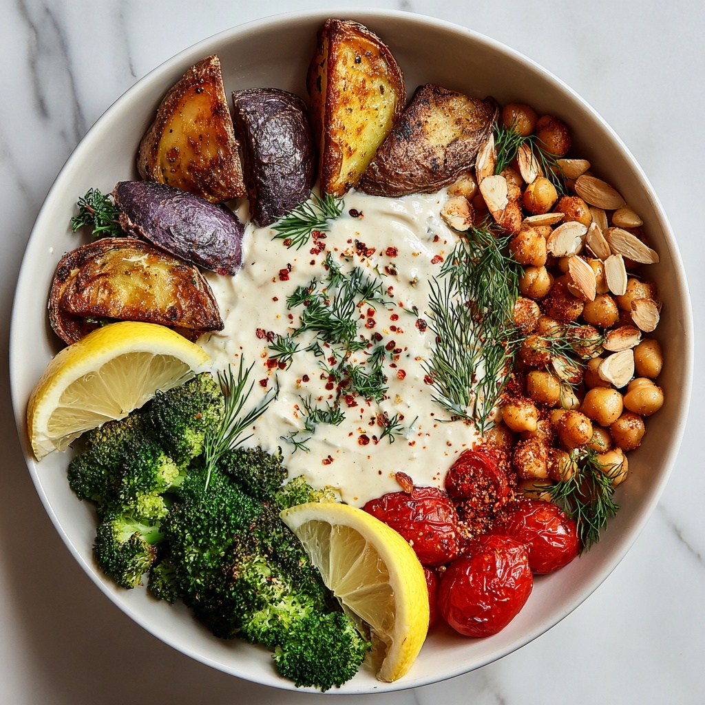 Mediterranean Roasted Potato Tzatziki Bowl Recipe - Recipe Image
