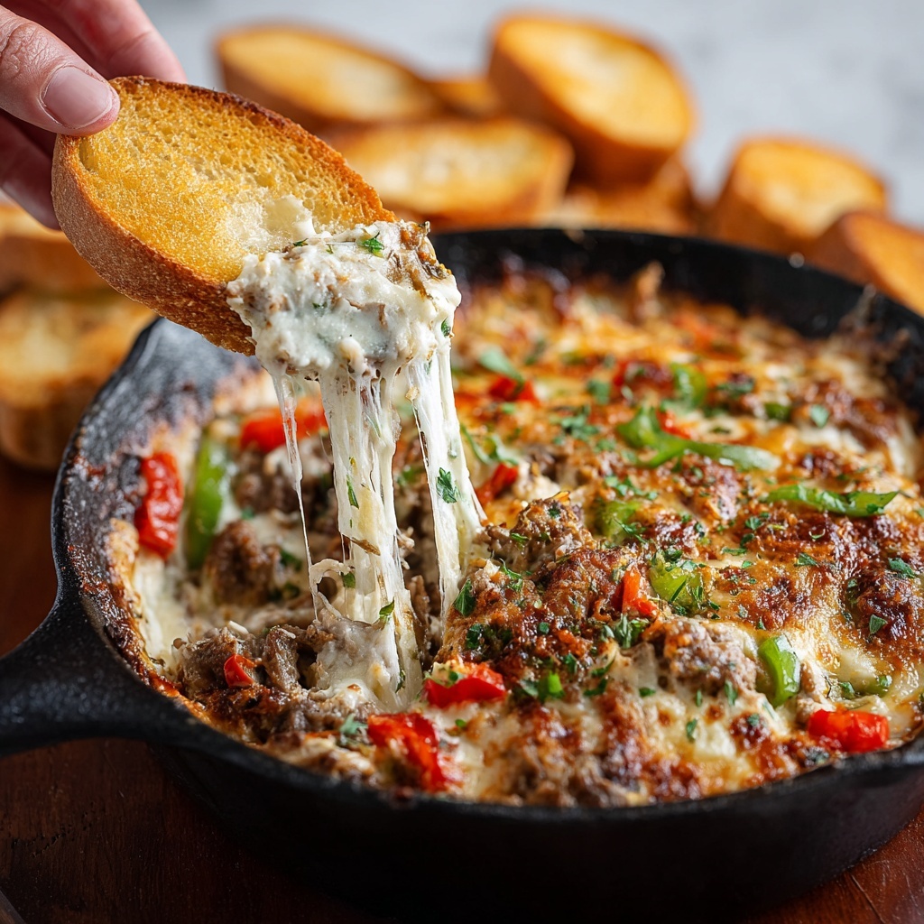 Philly Cheesesteak Dip Recipe - Recipe Image