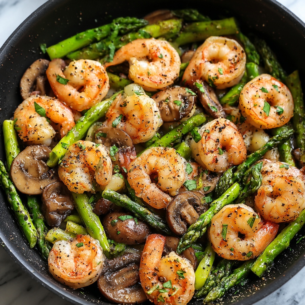 Shrimp and Asparagus Stir-Fry with Mushrooms Recipe - Recipe Image