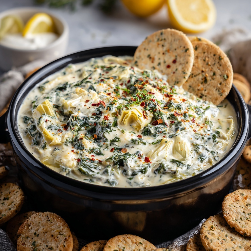 Crockpot Spinach Artichoke Dip Recipe - Recipe Image