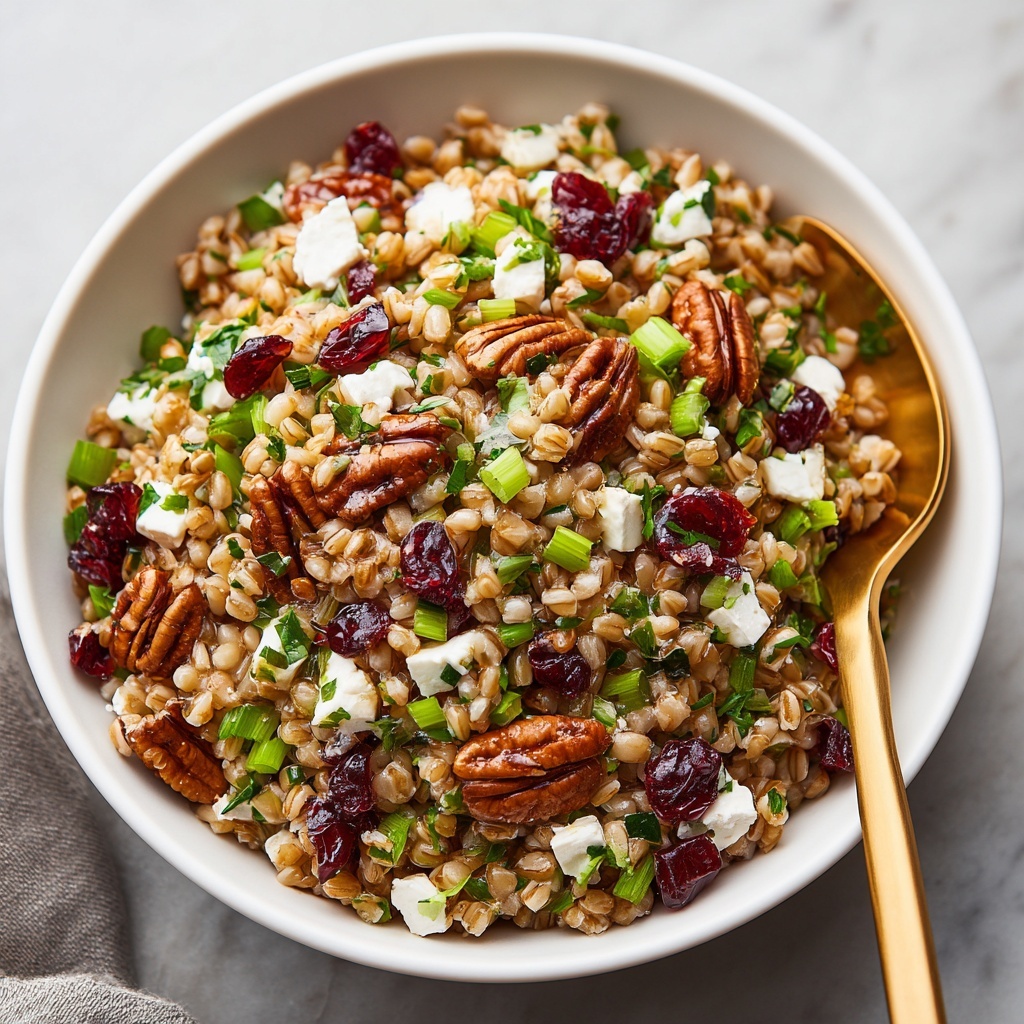 Farro Salad with Cranberries, Pecans, and Feta Recipe - Recipe Image