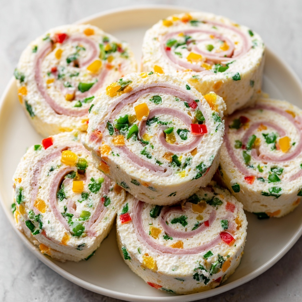 Cream Cheese Ranch Pinwheels with Ham & Veggies Recipe - Recipe Image