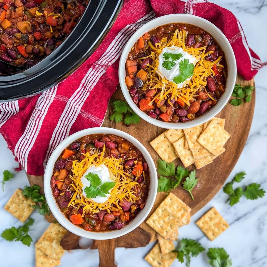 3 Bean Vegetarian Chili Recipe - Recipe Image