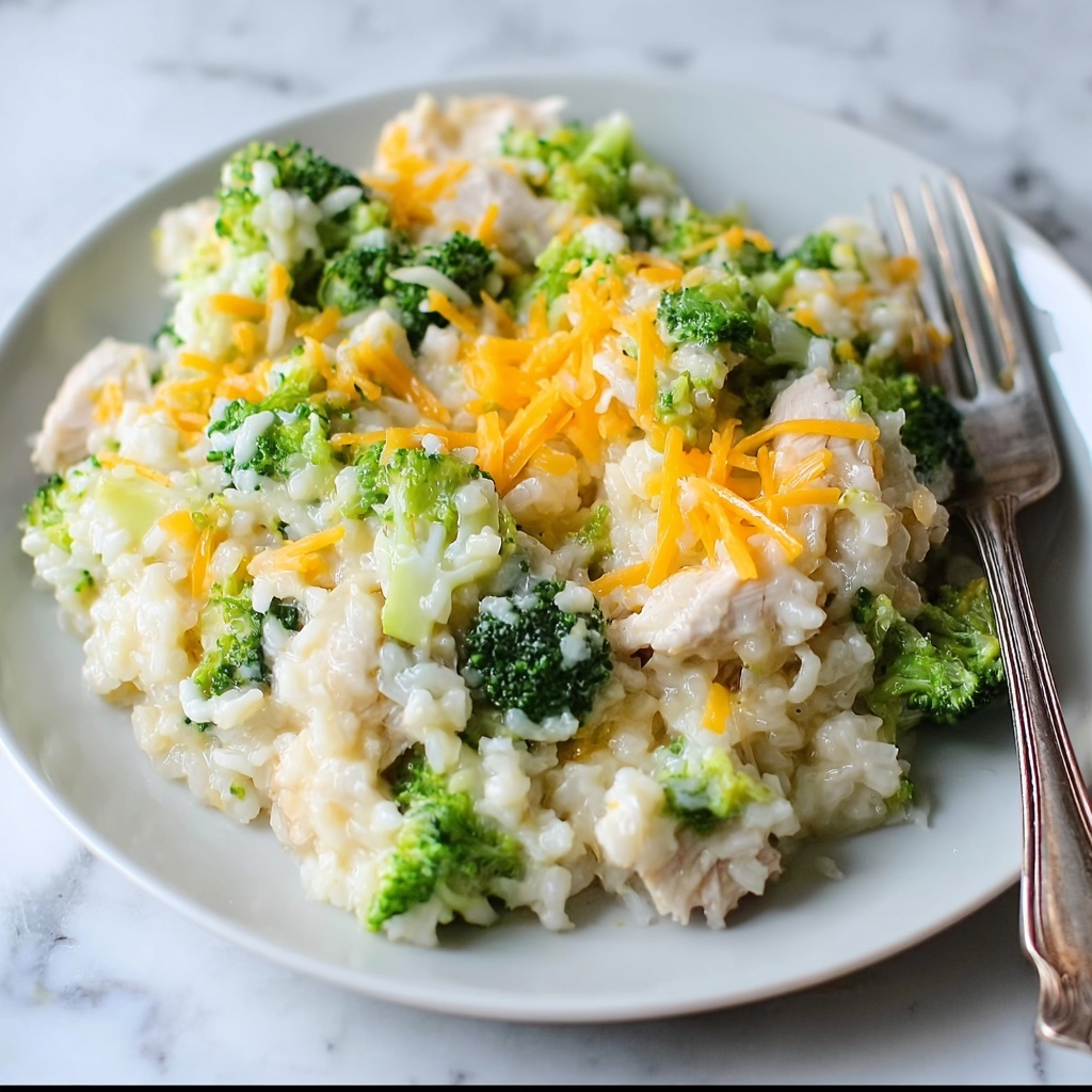 Creamy Chicken Broccoli Rice Cheese Casserole Recipe - Recipe Image