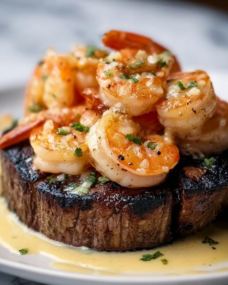 Steak in Creamy Cajun Shrimp Sauce Recipe
