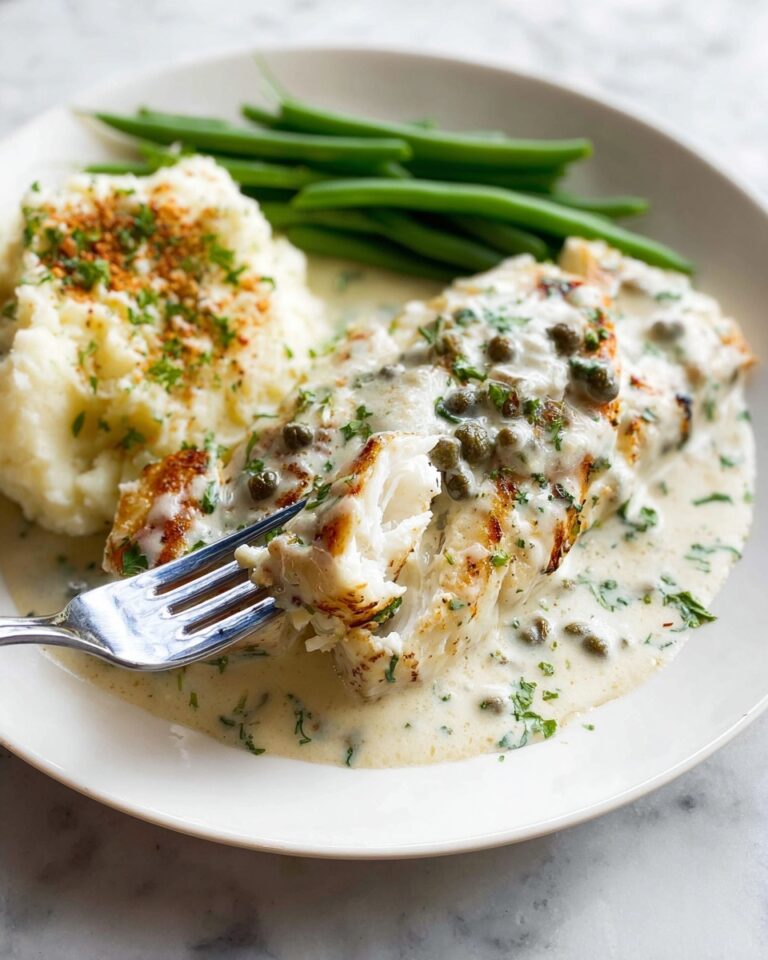 Creamy White Wine Halibut Recipe
