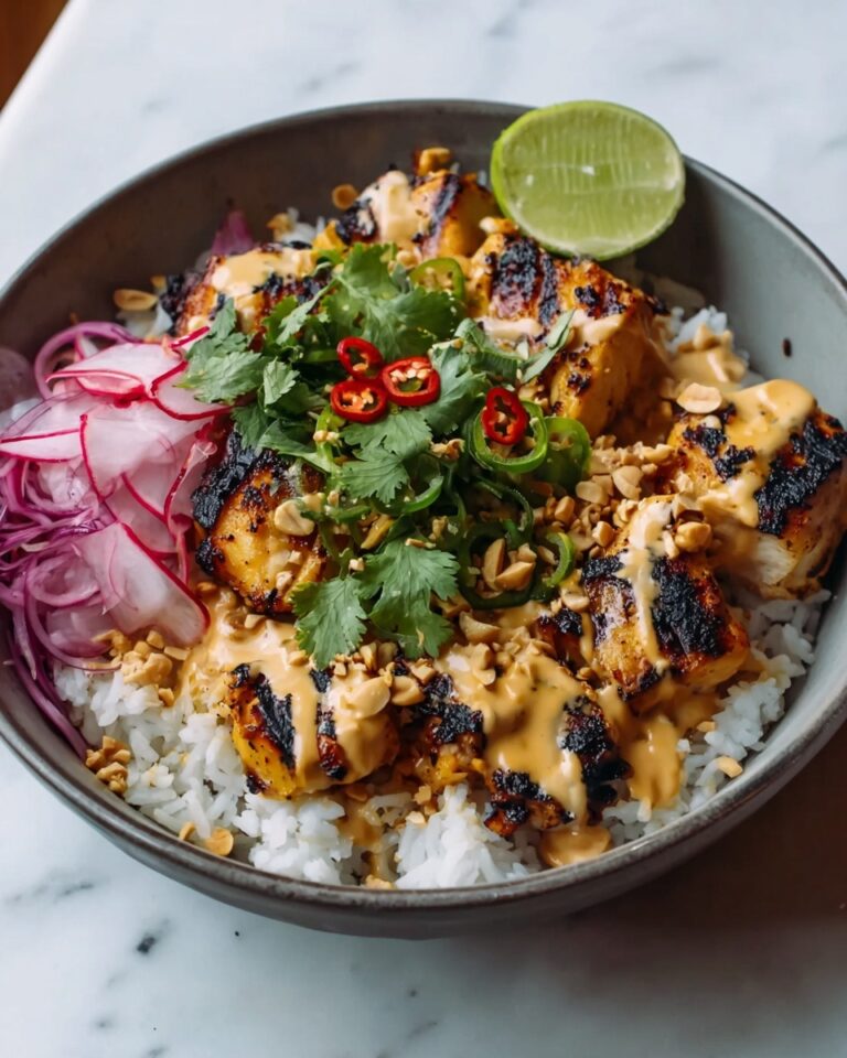 Chicken Satay Rice Bowls Recipe