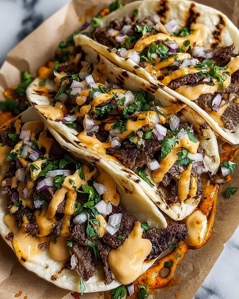Garlic Butter Honey BBQ Beef Tacos Recipe