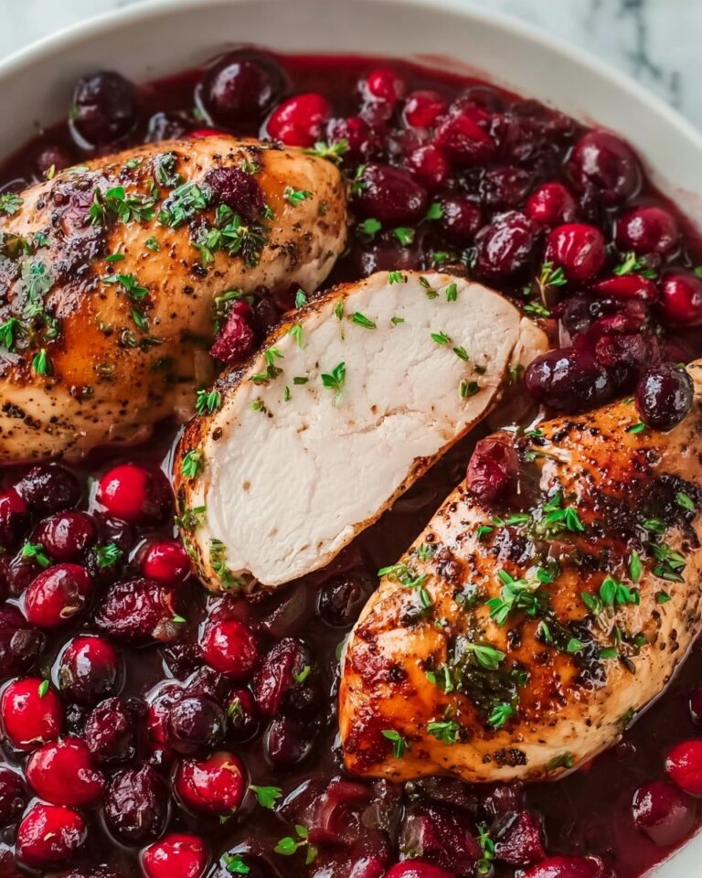 Savory Roast Turkey Breast with Saucy Cranberry Bliss Recipe