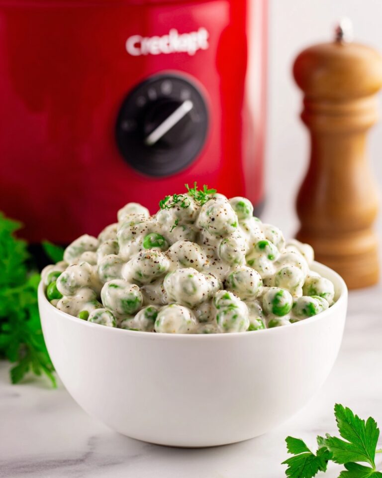Slow Cooker Creamed Peas Recipe