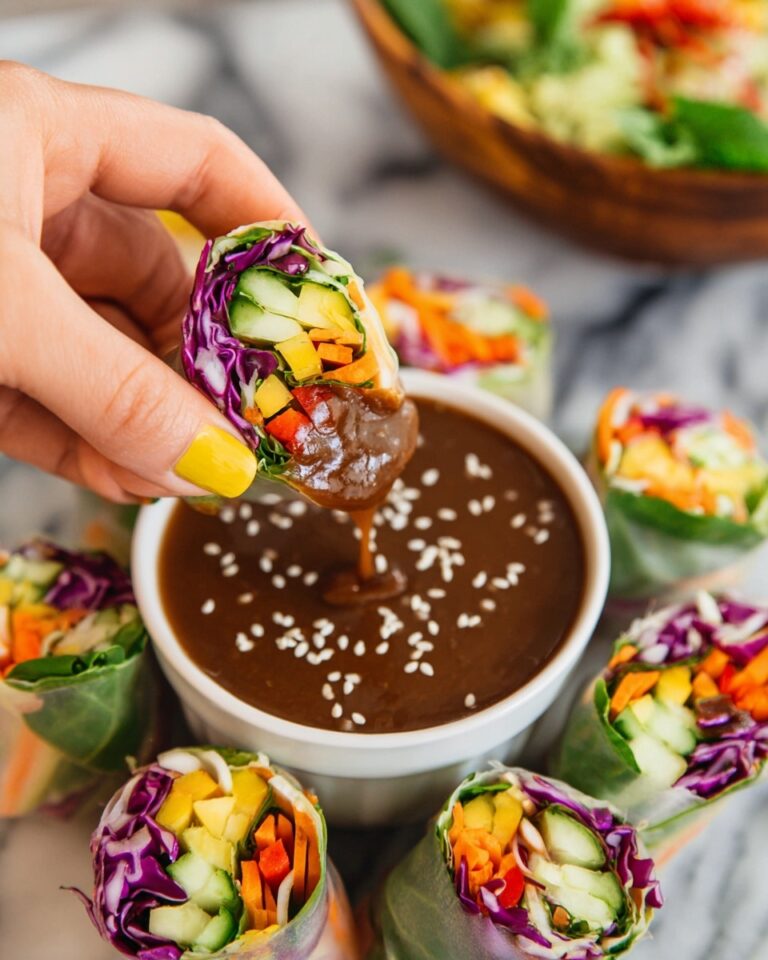 Vegetable Spring Rolls with Peanut Sauce Recipe