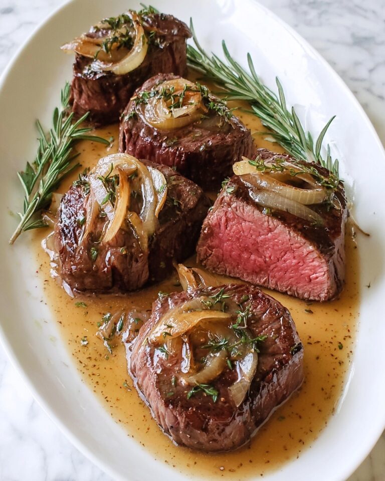 Beef Tenderloin with Garlic Butter Sauce Recipe