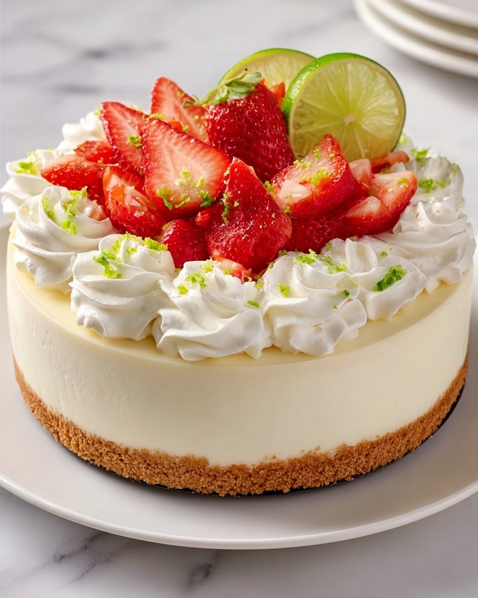Fresh Strawberry Margarita Cheesecake Recipe - Recipe Image