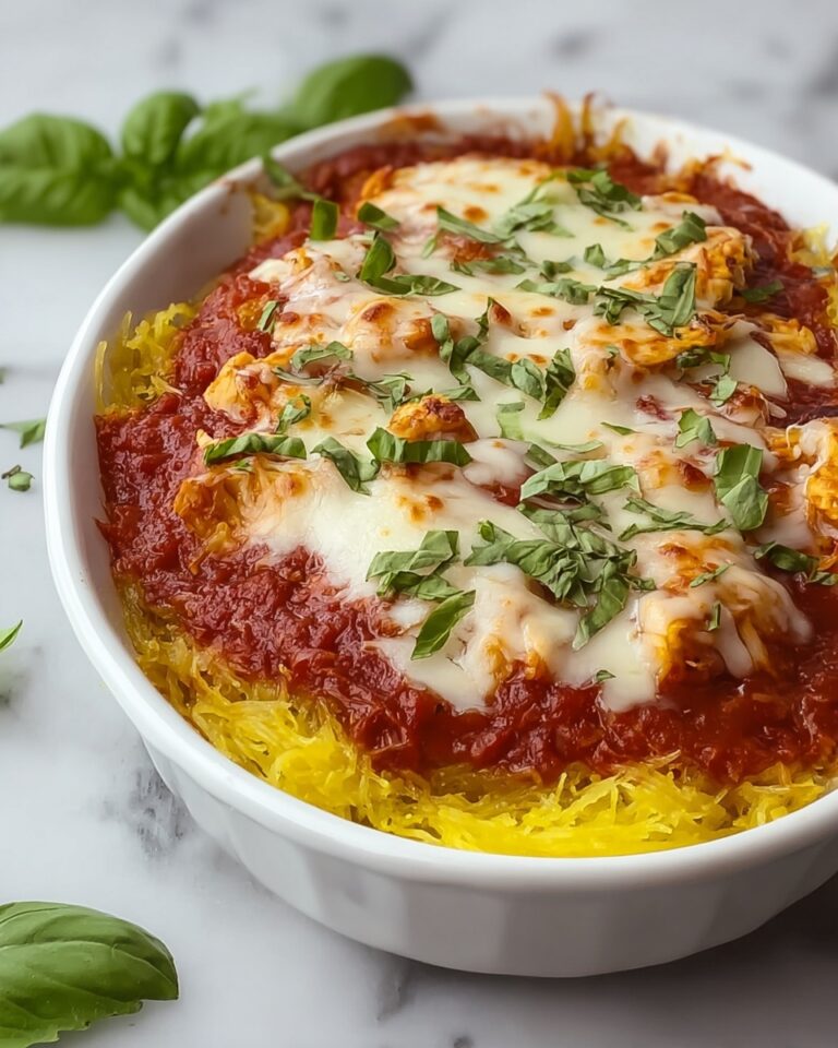 Simple Spaghetti Squash Chicken Parmesan Bake Recipe
