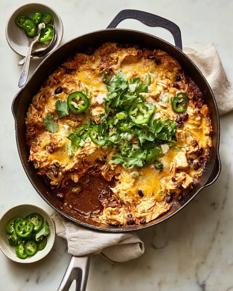 Skillet Chipotle Chicken Enchilada Bake Recipe