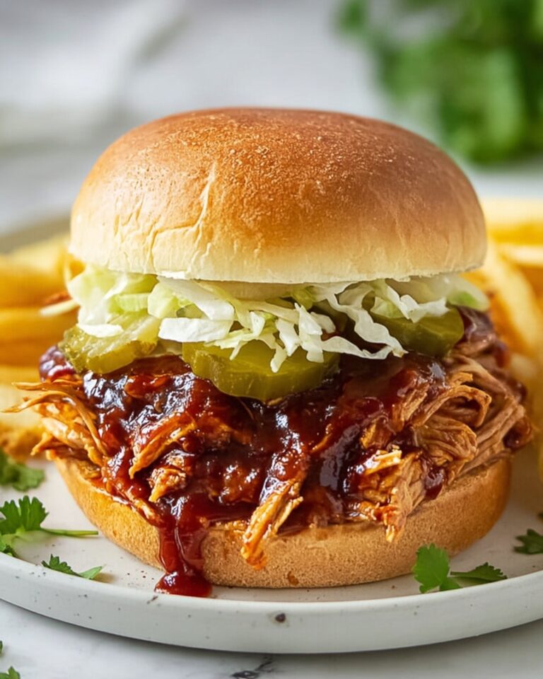 Savory Shredded BBQ Chicken Burgers Made From Scratch Recipe