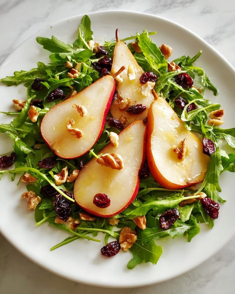 Savory Roasted Pear Blue Cheese Arugula Salad Recipe