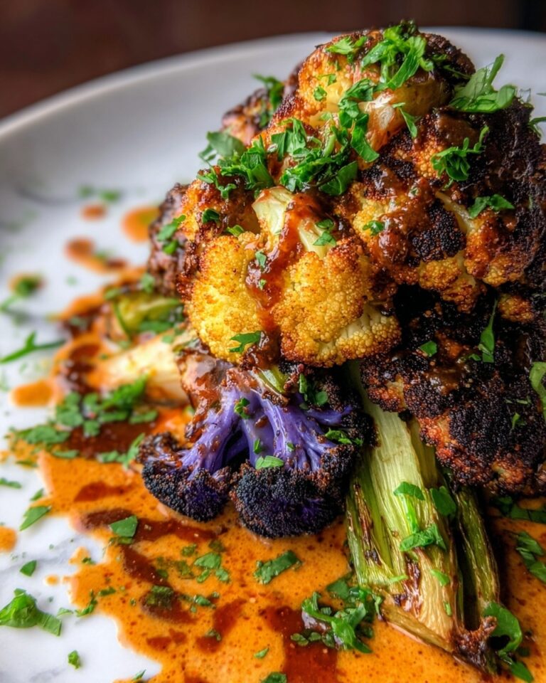 Roasted Purple Cauliflower with Sweet Harissa Butter Recipe