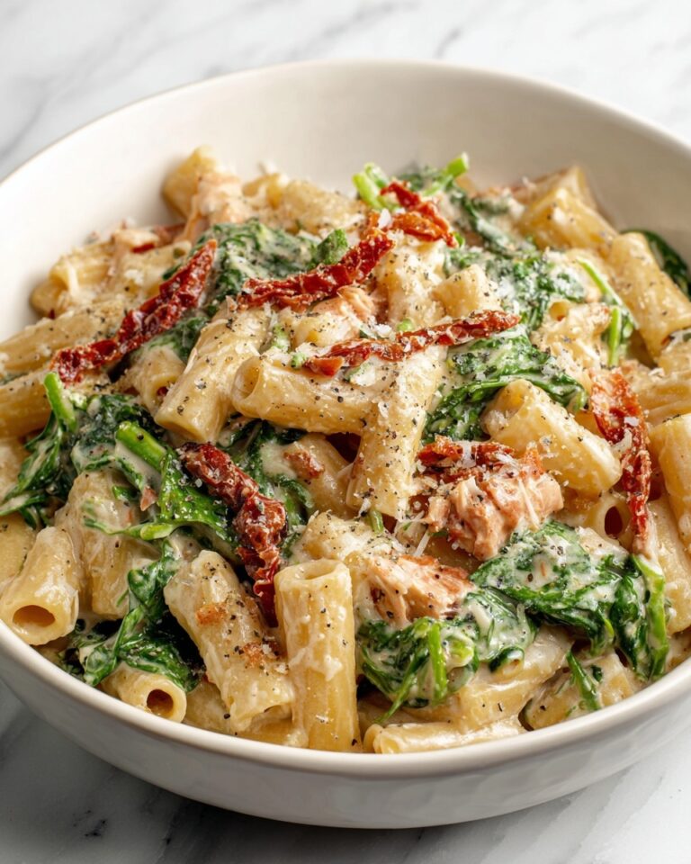 Sun-Dried Tomato Pasta with Spinach and Cream Recipe