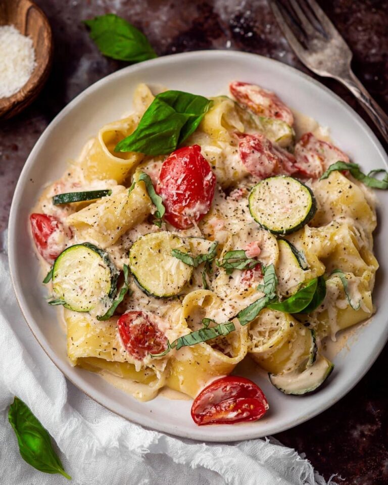 Summer Vegetable Pappardelle with Roasted Radishes and Creamy Basil Sauce Recipe