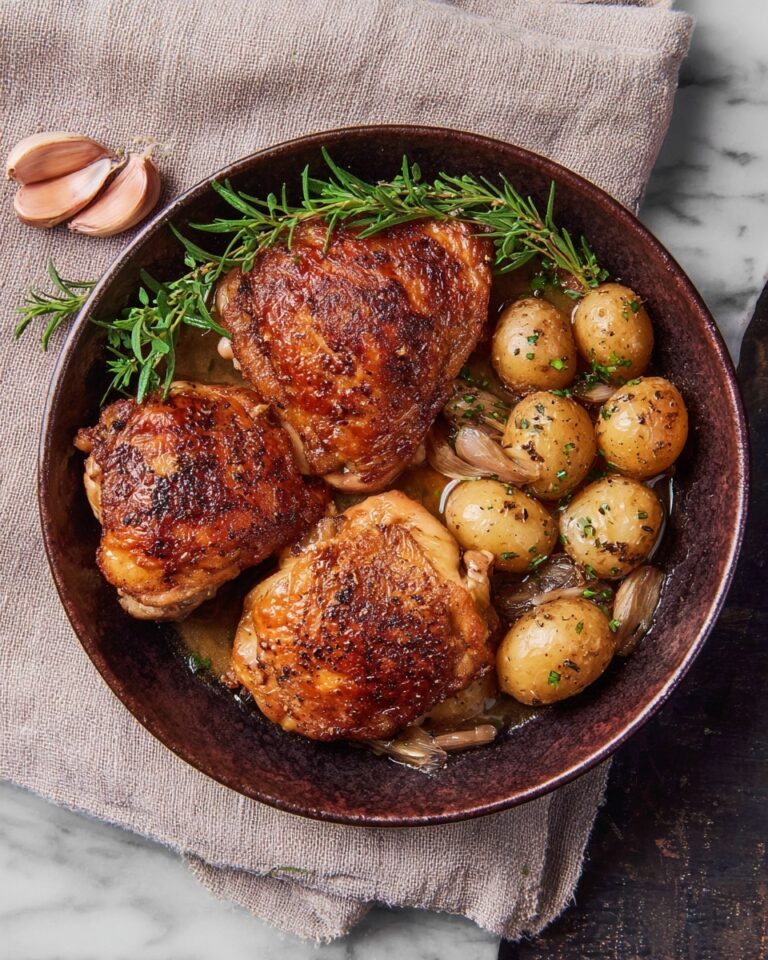 Crispy Lemon Herb Chicken and Potatoes Recipe