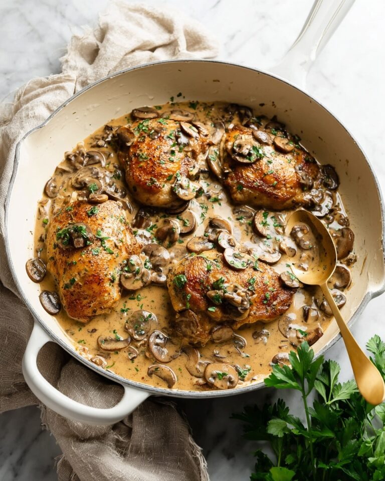Balsamic Chicken with Mushrooms and Cream Recipe