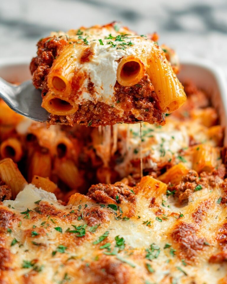 Baked Ziti with Italian Sausage, Ricotta, and Four Cheeses Recipe