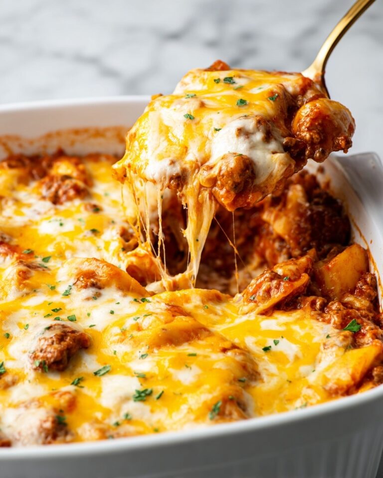 Baked Tortellini with Tomato & Meat Sauce Recipe