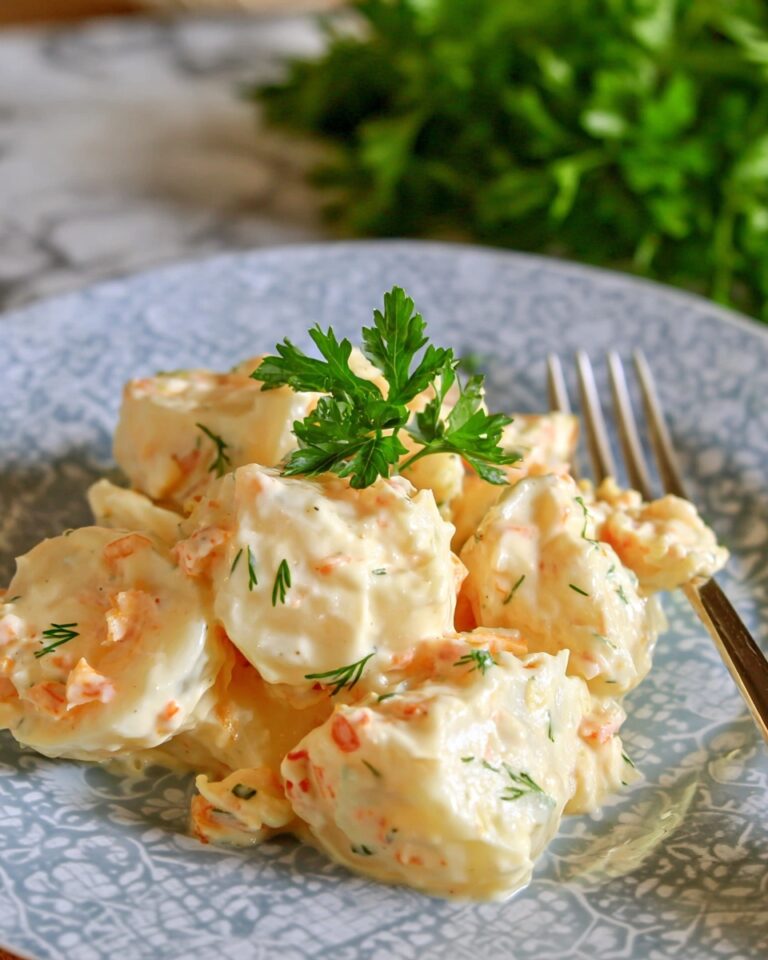 Potatoes in Creamy Alfredo Sauce with Carrot and Onion Infusion Recipe