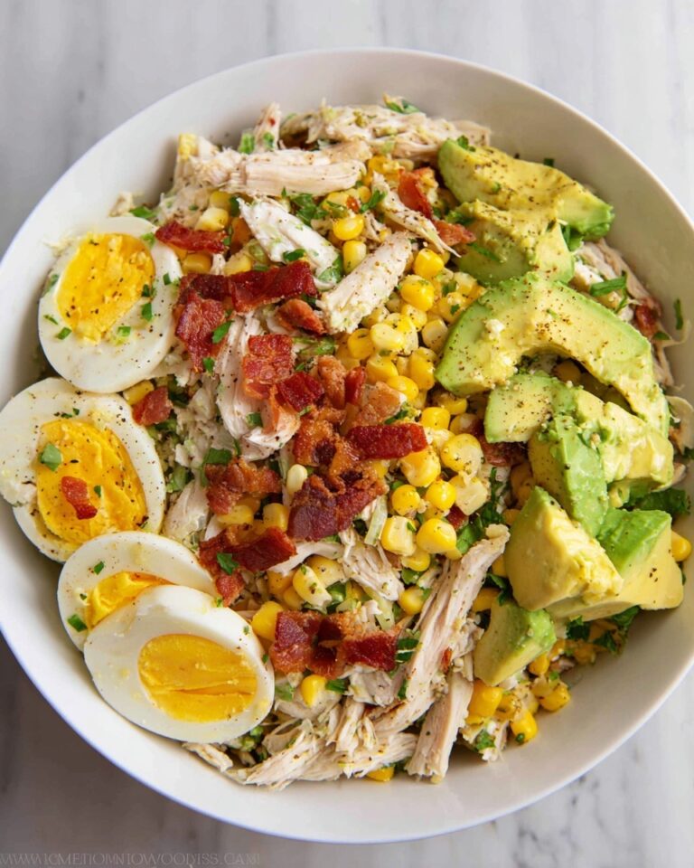 Avocado Chicken Salad with Corn, Bacon, and Fresh Herbs Recipe