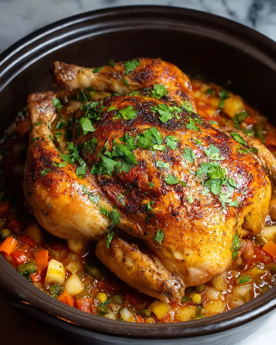 Juicy and Flavorful Slow Cooker Rotisserie Chicken Recipe - Recipe Image