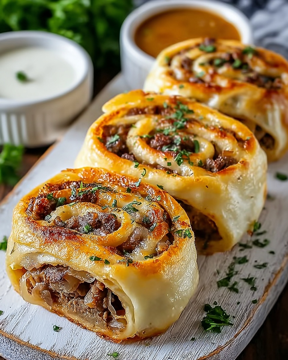 Savory & Easy Keto Philly Cheesesteak Roll Ups Recipe - Recipe Image