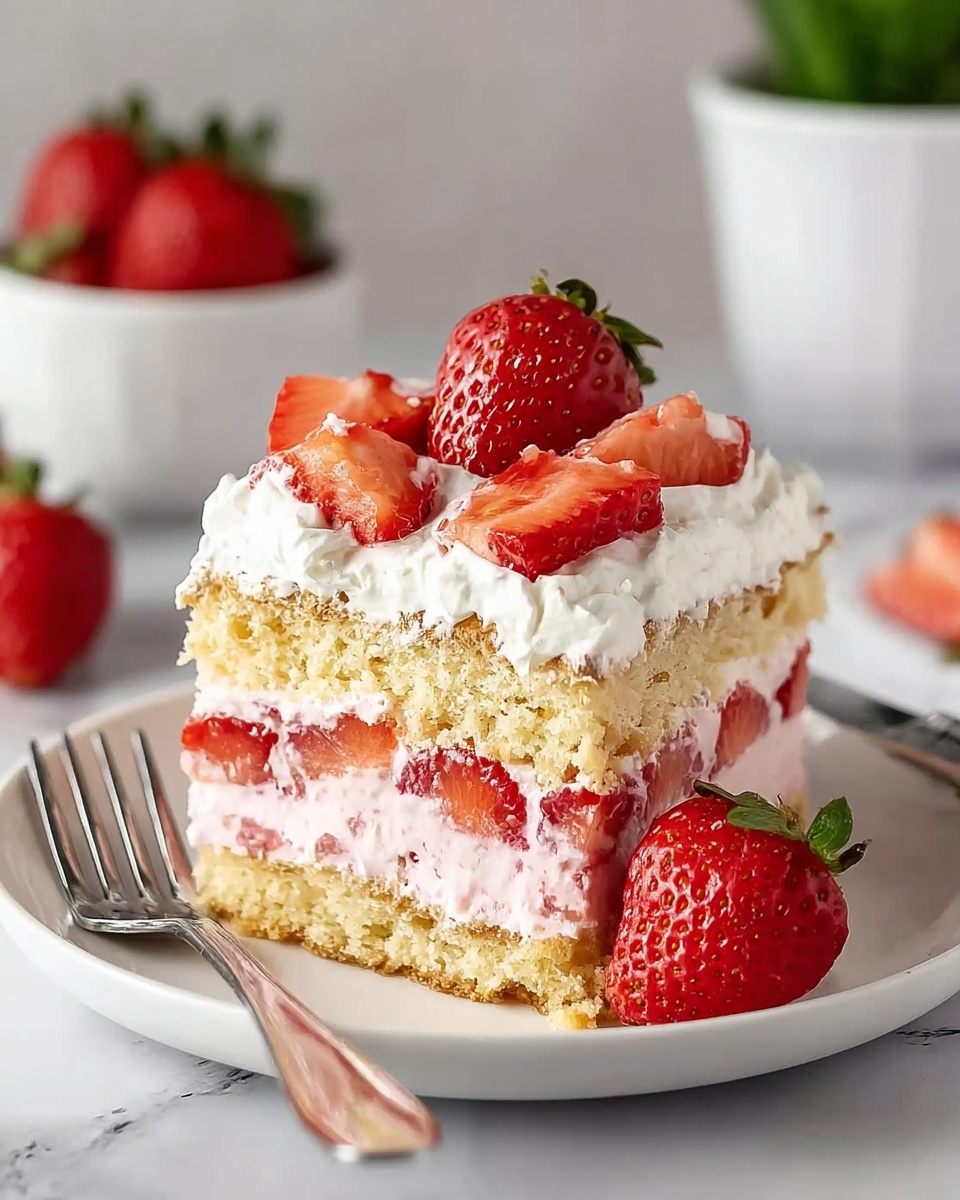 Strawberry Eclair Cake Recipe - Recipe Image