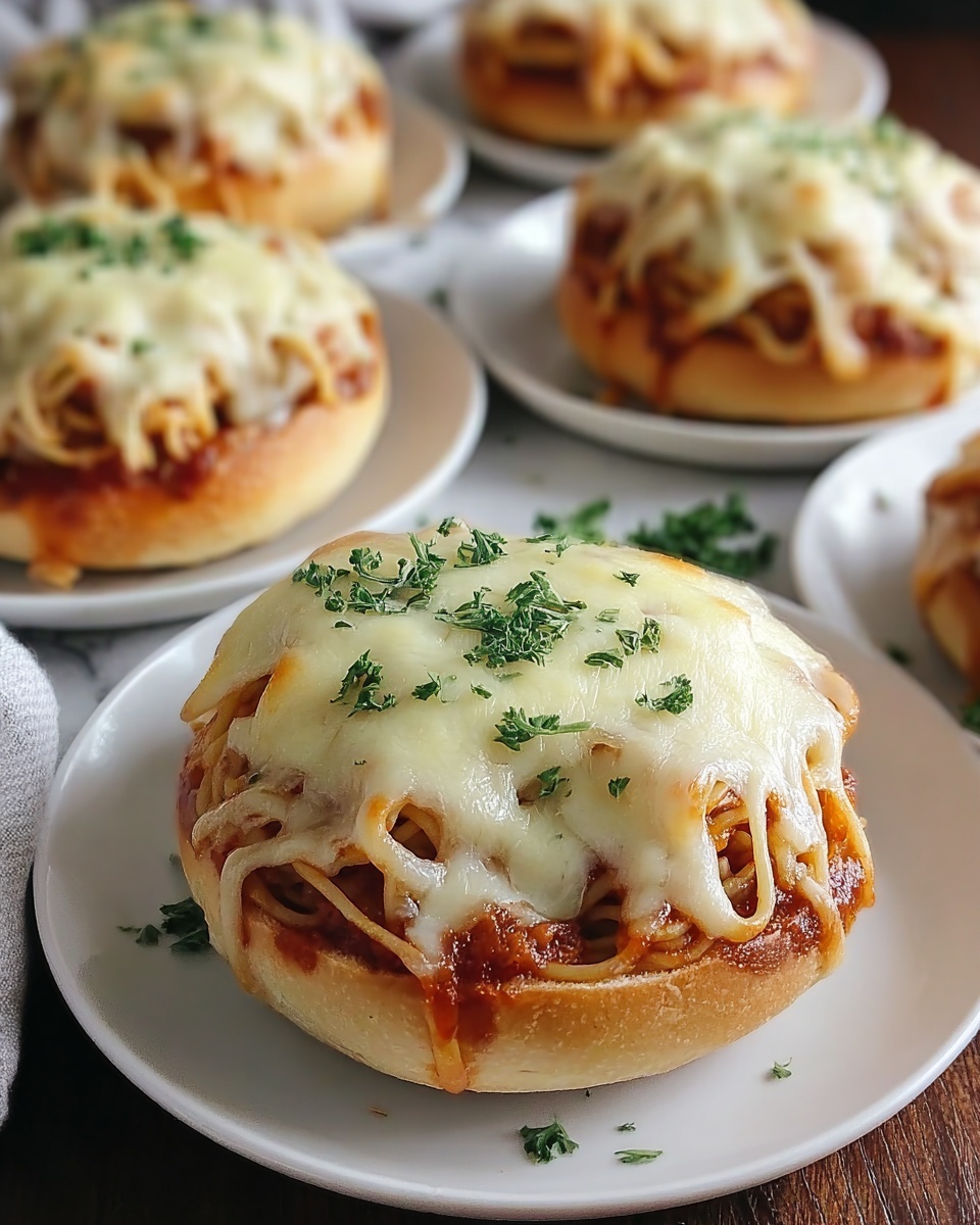 Cheesy Bread Bowl Spaghetti Recipe - Recipe Image