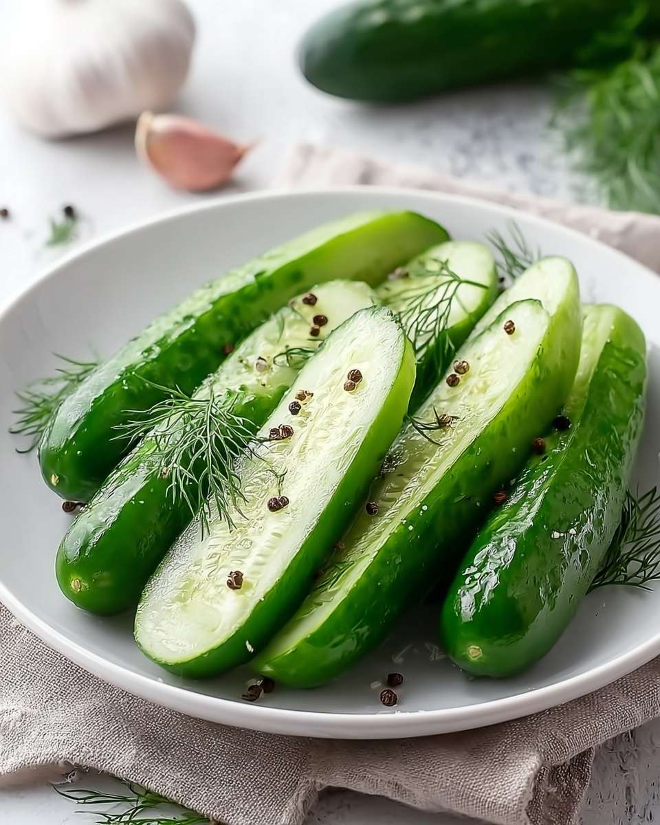 Garlic Dill Cucumbers Recipe - Recipe Image